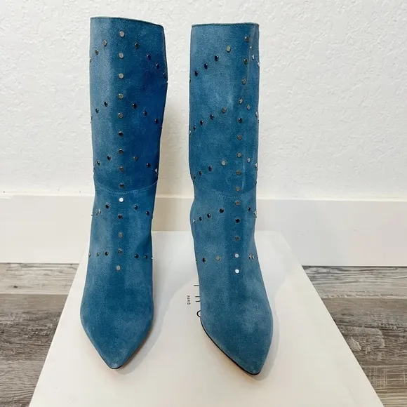 IRO PARIS Milow Studded Suede Slouch Boots