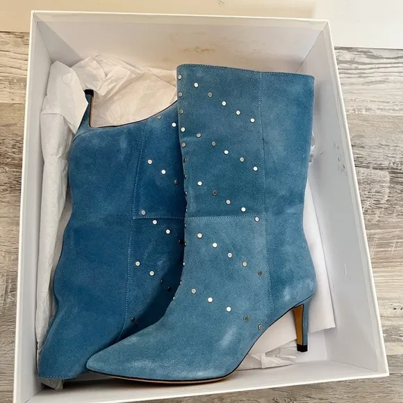 IRO PARIS Milow Studded Suede Slouch Boots