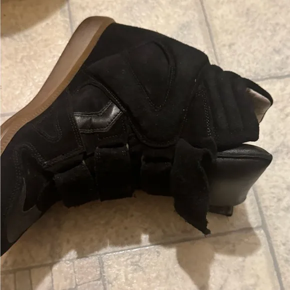 Isabel Marant black high-top wedge sneakers size 38