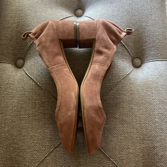 J. Crew Anya Suede Block Heels Brown Warm Walnut Size 8.5