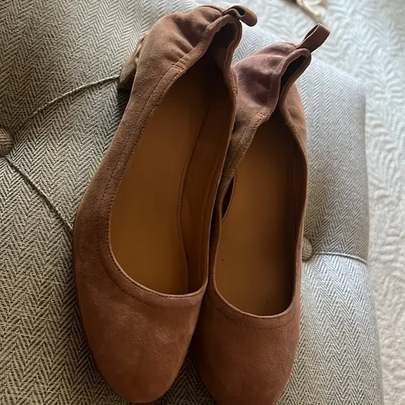J. Crew Anya Suede Block Heels Brown Warm Walnut Size 8.5