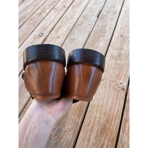 J. Murphy by Johnston &amp; Murphy Men's Loafers Tassel Slip On Cognac Shoes Size 11
