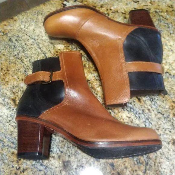 J Shoes Leather Hardwick Boots Booties Size 8 Anthropologie
