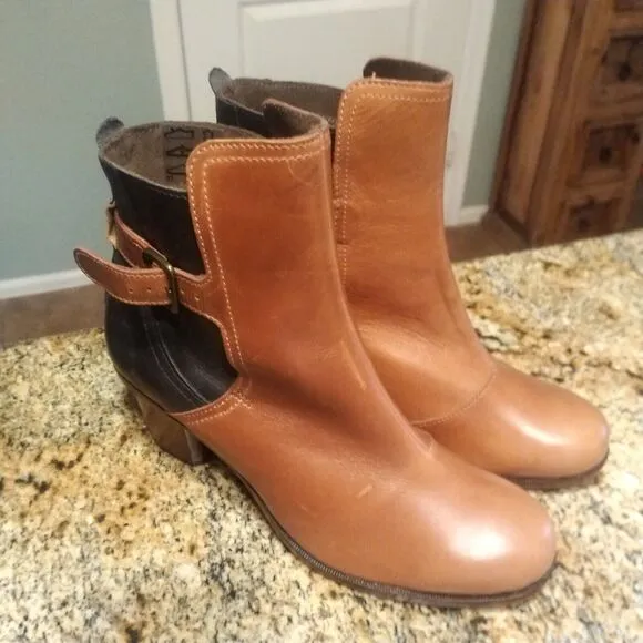 J Shoes Leather Hardwick Boots Booties Size 8 Anthropologie