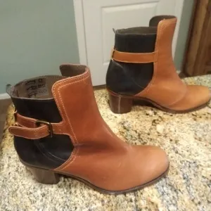 J Shoes Leather Hardwick Boots Booties Size 8 Anthropologie