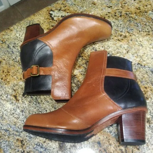 J Shoes Leather Hardwick Boots Booties Size 8 Anthropologie