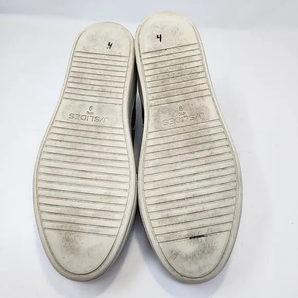 J Slides NYC Womens Mika Brown Leather Platform Slip On Sneakers Size 9 M Ankle
