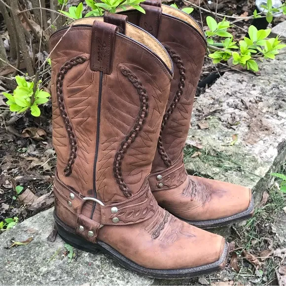 Jaca Square Toe Brown Boots
