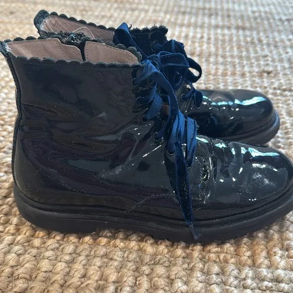 Jacadi Girls Patent Leather Boot Size 34 / 2.5
