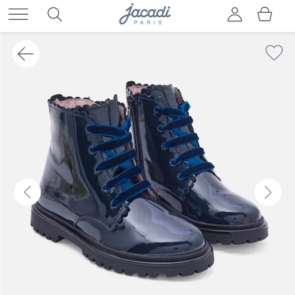 Jacadi Girls Patent Leather Boot Size 34 / 2.5