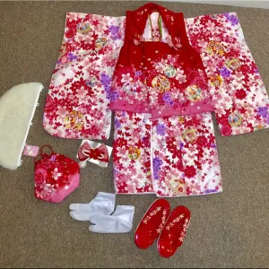 Japanese girls Kimono 7 pieces set 3T-4T