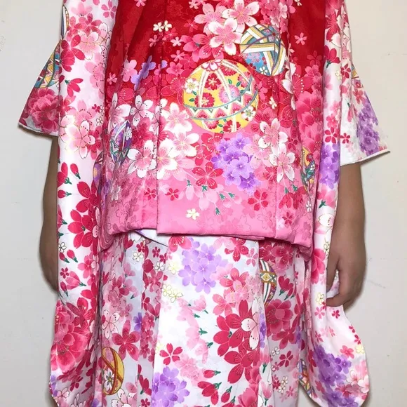 Japanese girls Kimono 7 pieces set 3T-4T