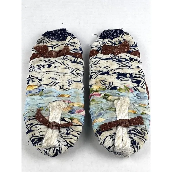 Japanese Handmade Thong Sandals 5 Nuno Zori Slippers Woven Cloth Cotton Footwear
