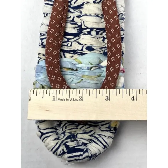 Japanese Handmade Thong Sandals 5 Nuno Zori Slippers Woven Cloth Cotton Footwear