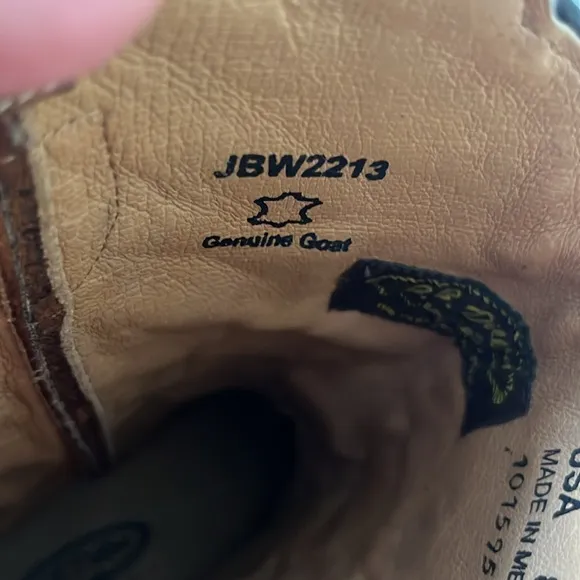 JB Dillon Brown Western leather Cowboy Boots size 8