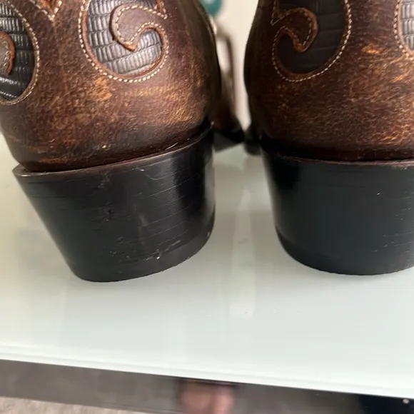 JB Dillon Brown Western leather Cowboy Boots size 8