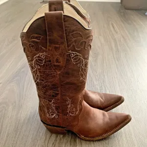 JB DILLON COWBOY WOMEN'S SNIP TOE BROWN BOOTS 7.5 B - JBR 7000 B