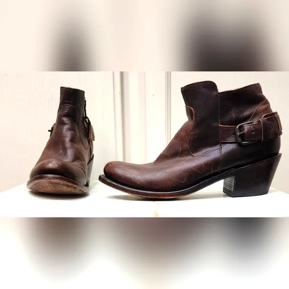 J.B. Dillon Leather Ankle Boots Womens Size 7.5