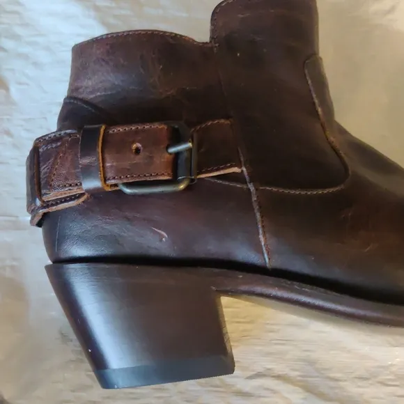 J.B. Dillon Women's Brown Western Leather Ankle Boots NWOB Size 7.5