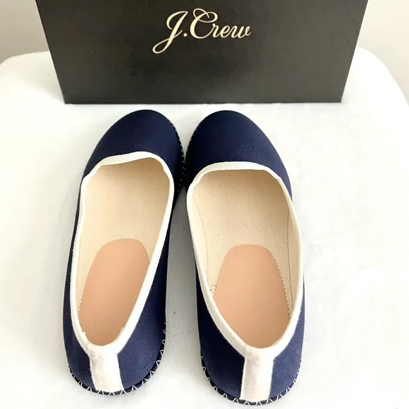 J.CREW Contrast Tipped Loafers Slippers Shoes New With Tag