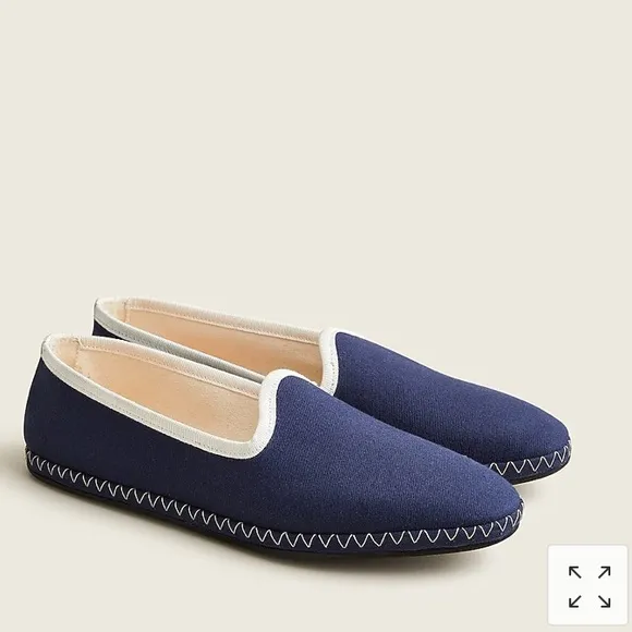 J.CREW Contrast Tipped Loafers Slippers Shoes New With Tag