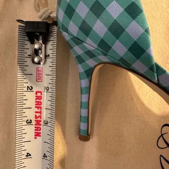 JCrew Elsie D’orsay Gingham leather pumps