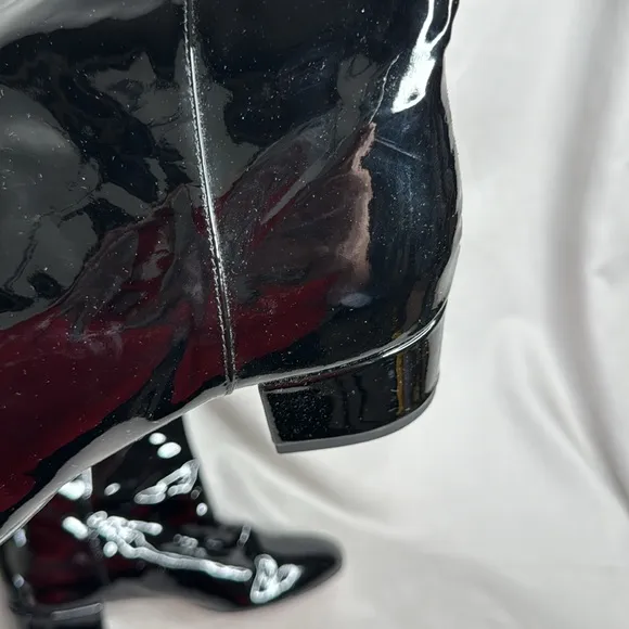 J.Crew Italian Black Patent Leather Boots