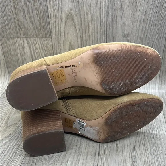 J.Crew Tan Suede Ankle Boots