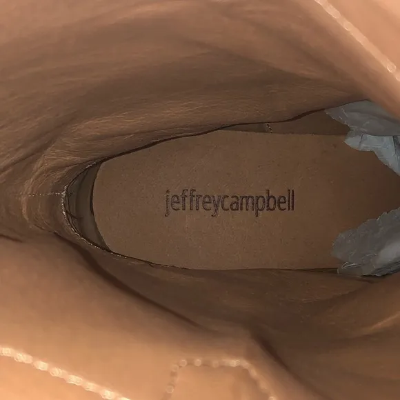 Jeffrey Campbell Dagget White Leather Cowboy Boots Western Size 7