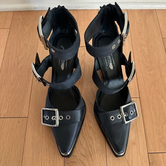 Jeffrey Campbell Free People Hendrix Emilia Pointy Toe Cutout Black Sz 8 Unworn