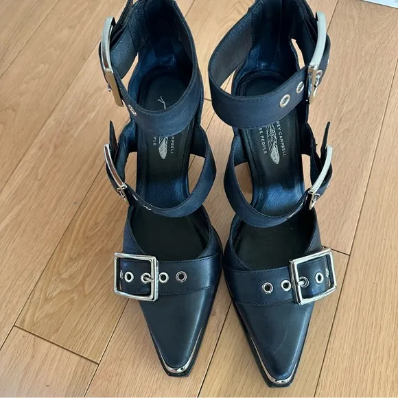 Jeffrey Campbell Free People Hendrix Emilia Pointy Toe Cutout Black Sz 8 Unworn