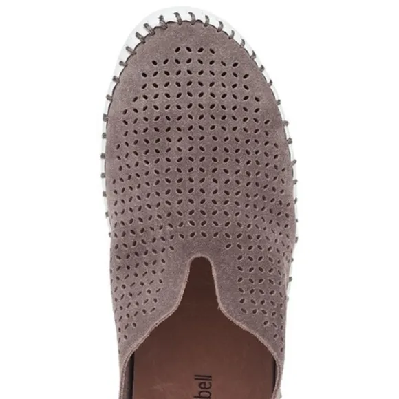JEFFREY CAMPBELL Perforated Suede Slip On Shoes