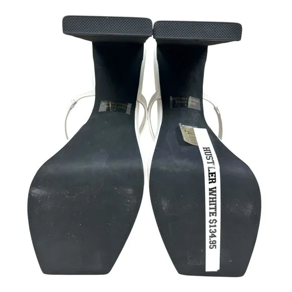 Jeffrey Campbell‎ Womens Platform Sandals Heel Hustler Slip On White Size 9