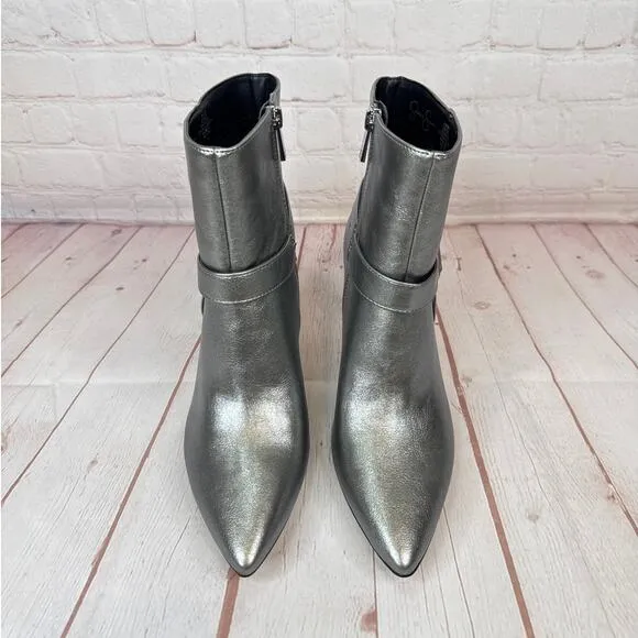 Jessica Simpson Metallic Silver Ankle Boots Women’s Size 8.5M