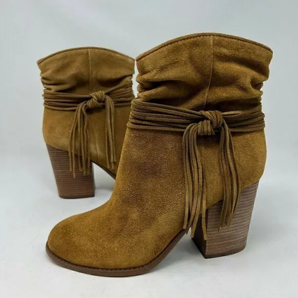 Jessica Simpson Women's Boots Brown Size 10 M Ankle Suede Leather Sesley NEW