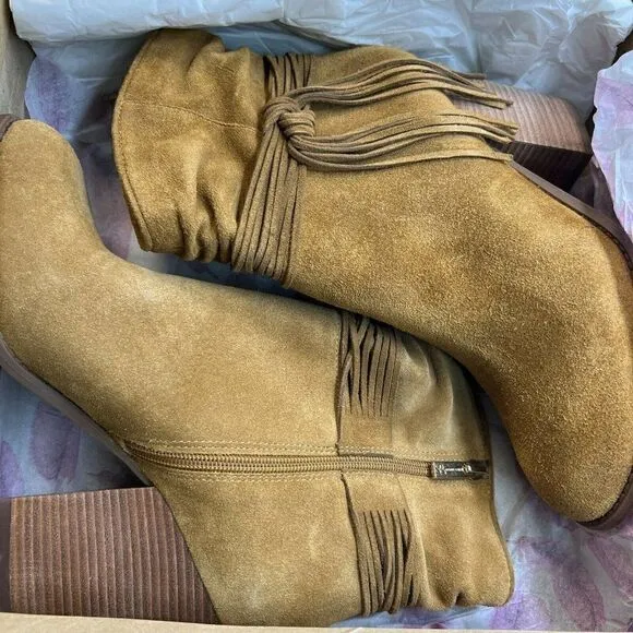 Jessica Simpson Women's Boots Brown Size 10 M Ankle Suede Leather Sesley NEW