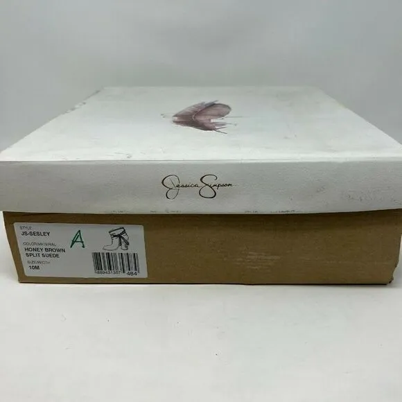 Jessica Simpson Women's Boots Brown Size 10 M Ankle Suede Leather Sesley NEW