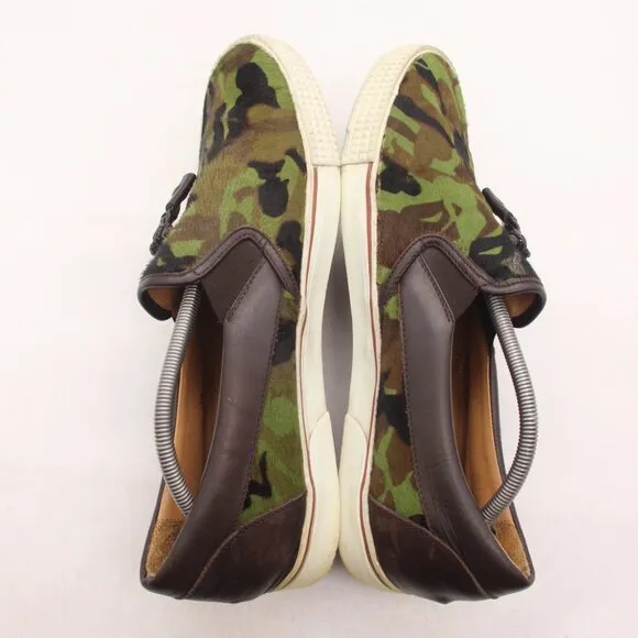 JIMMY CHOO &quot;Maddox&quot; Men's EU Size 46 Camouflage Tassel Slip-on Sneaker Shoes