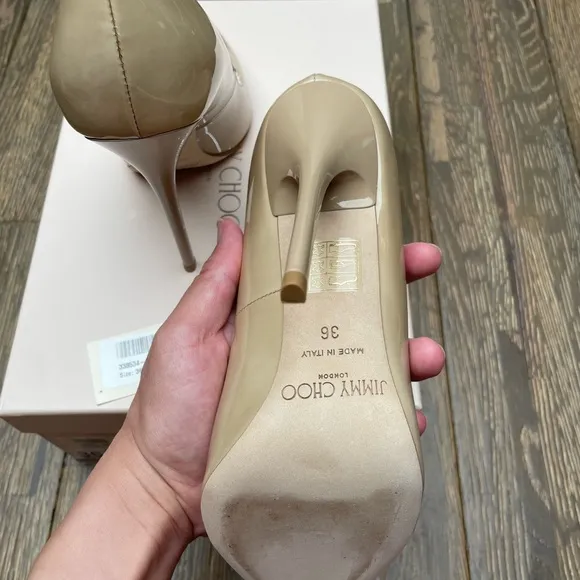 Jimmy Choo Anouk 120 Patent Leather Pump