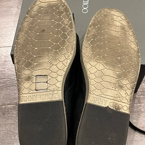 Jimmy Choo Black High-Top Sneakers