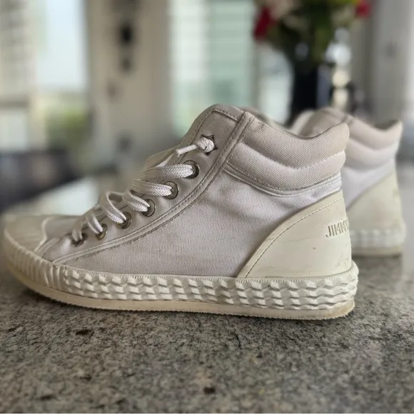 Jimmy Choo High Top White Sneaker