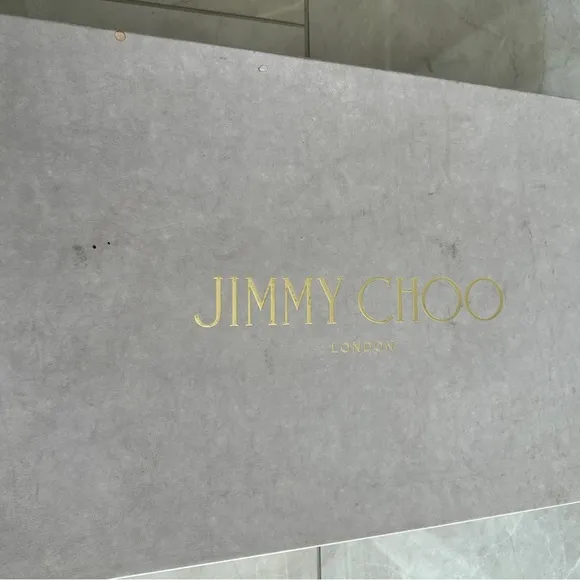 Jimmy Choo Hyson Black Leather Knee High Logo Riding Boot