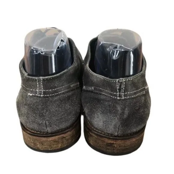 John Varvatos Boots Men's Charade Suede Round Toe Casual Lace-Up Chukka Boots 10