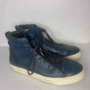 John Varvatos Navy Blue High-Top Sneakers