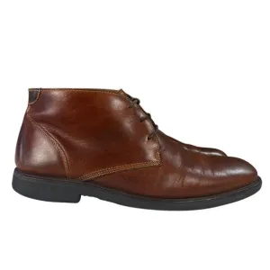Johnston &amp; Murphy Boots Mens 10 Brown Leather Chukka Lace Up