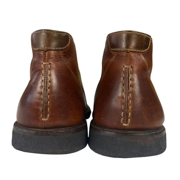 Johnston &amp; Murphy Boots Mens 10 Brown Leather Chukka Lace Up