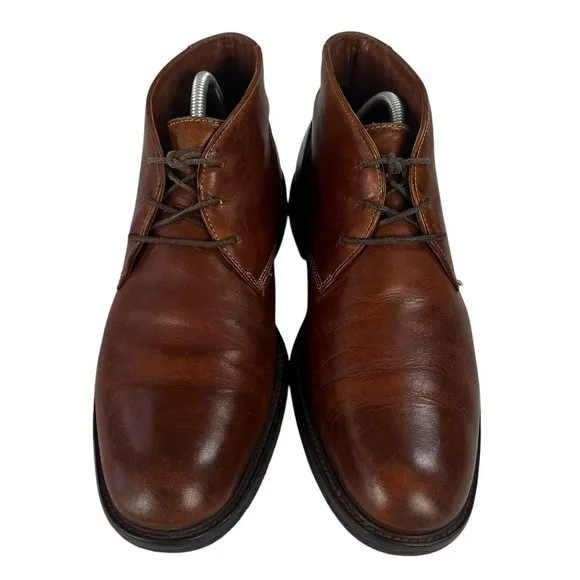 Johnston &amp; Murphy Boots Mens 10 Brown Leather Chukka Lace Up