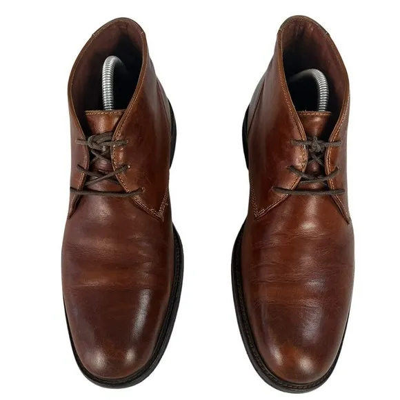 Johnston &amp; Murphy Boots Mens 10 Brown Leather Chukka Lace Up