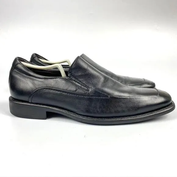 Johnston &amp; Murphy Flex Men's Tilden (Slip-on) in Black Leather Loafer Size 10.5