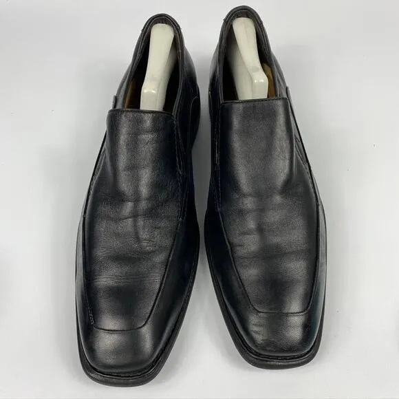 Johnston &amp; Murphy Flex Men's Tilden (Slip-on) in Black Leather Loafer Size 10.5
